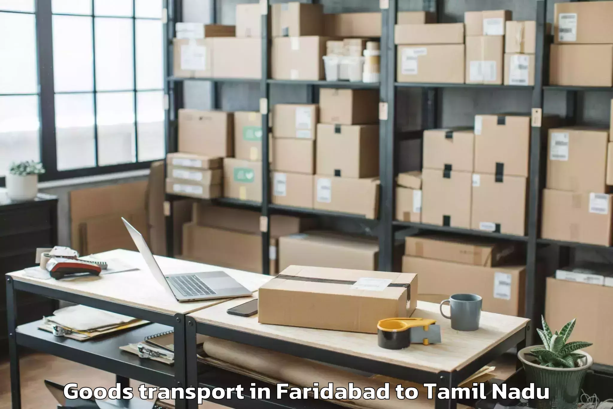 Book Faridabad to Vishaal De Mal Mall Goods Transport